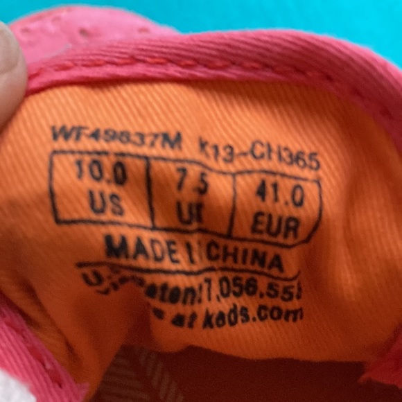 Keds Eyelet Coral Sneakers Size 10 - Picture 8 of 8